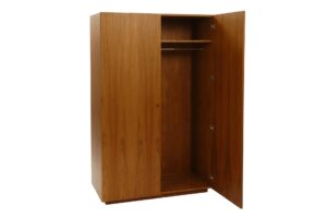 walter wardrobe - teak veneer - one door open