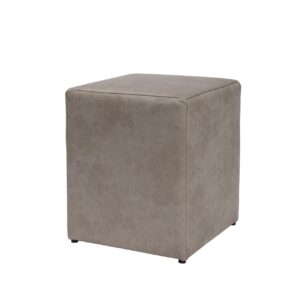 35cm cube upholstered cube - saddle mink