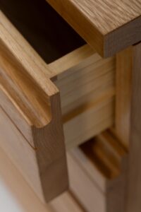 ark small sideboard - wooden small sideboard cabinet - oiled oak - drawer detail