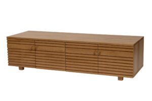 chameleon 150cm low unit - oiled oak. storage cabinet for tv, media and hifi.