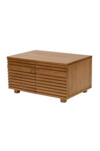 chameleon 75cm low unit - oiled oak. storage cabinet for tv, media and hifi.