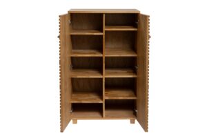 chameleon cupboard - oiled oak. tall chameleon cabinet with internal shelves