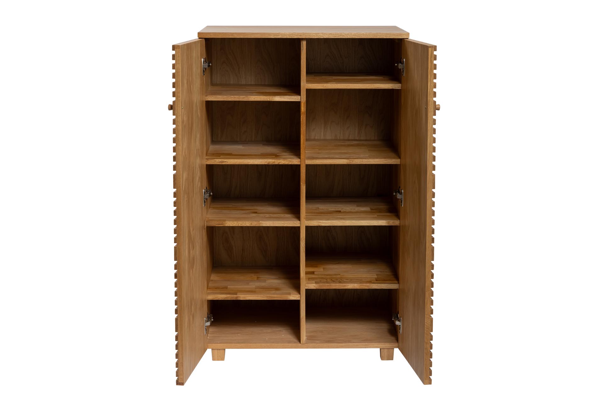 chameleon cupboard - oiled oak. tall chameleon cabinet with internal shelves