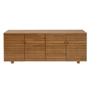 chameleon sideboard - oiled oak. contemporary sideboard with slatted door detail