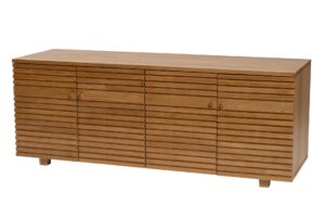 chameleon sideboard - oiled oak. contemporary sideboard with slatted door detail