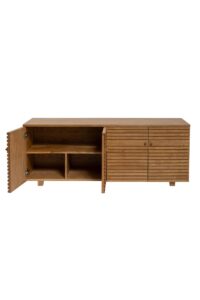 chameleon sideboard - oiled oak. contemporary sideboard with slatted door detail
