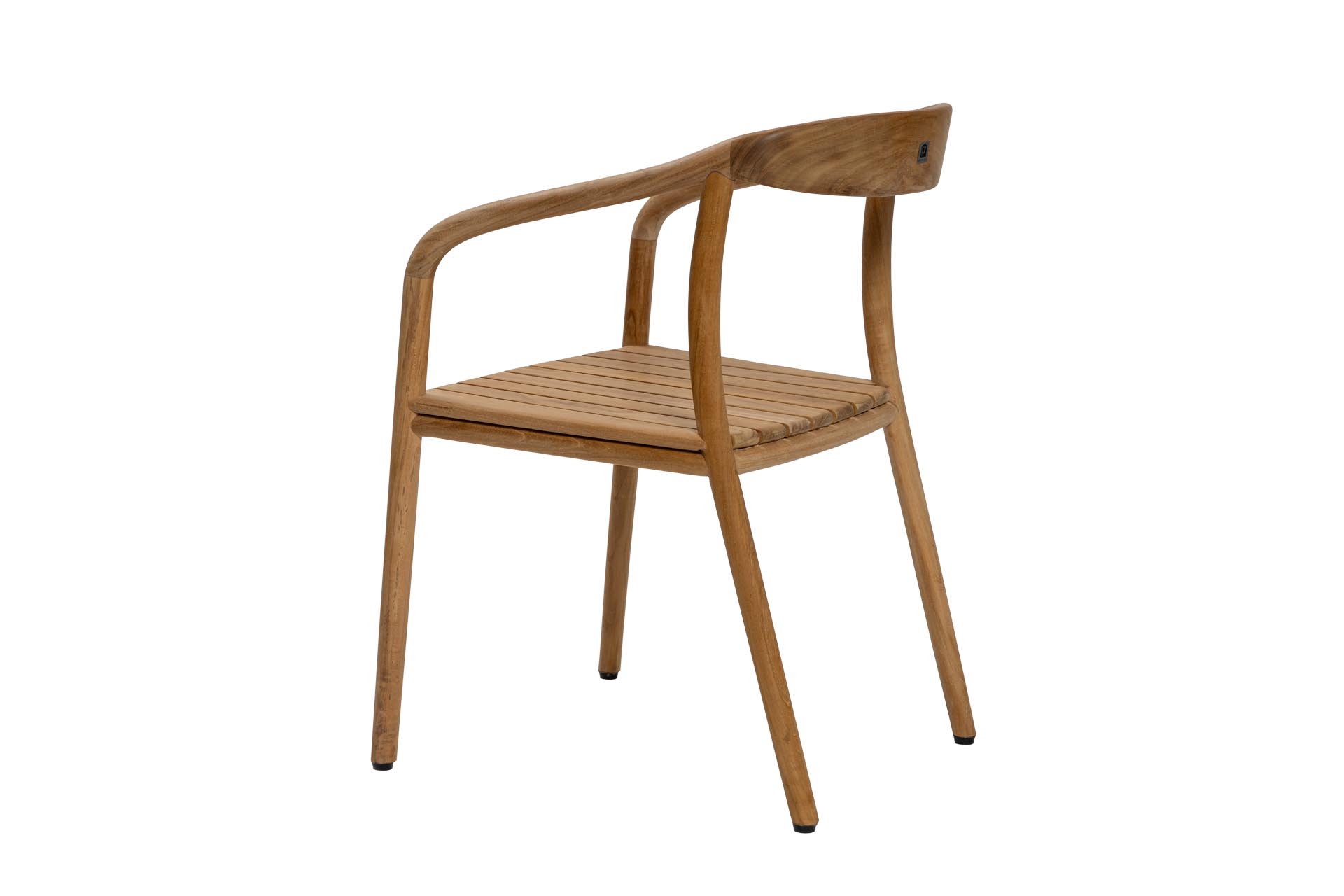dessau outdoor dining chair - teak, rear