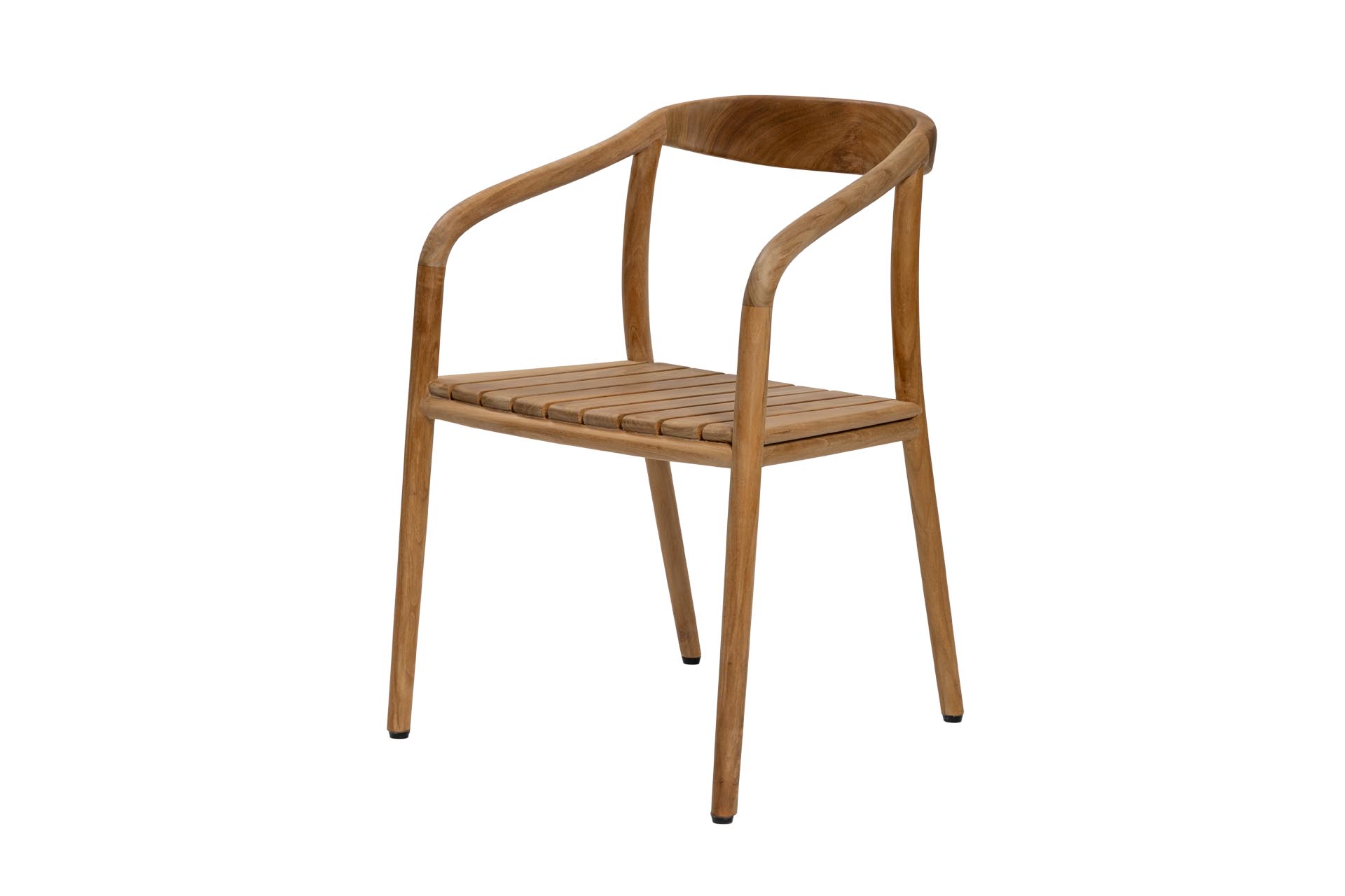 dessau outdoor dining chair - teak, 3q