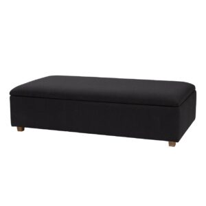 paris upholstered storage table, 140 cm - upholstered in solent black.