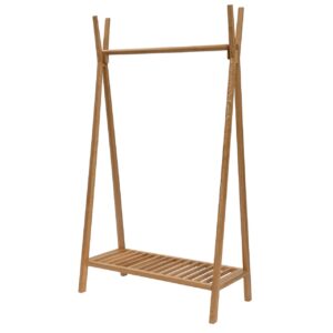 totem clothes and shoe rail - oak, 3q. freestanding open clothes rail in oiled oak