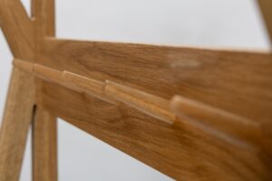 totem hall stand - peg detail. Made in solid oak