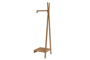 totem wall mounted rail - oak, 3q. open clothes rail in oiled oak