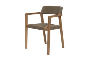 highgate armchair - teak with synthetic rope weave. suitable for indoors and outdoors