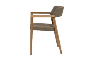 highgate armchair - teak with synthetic rope weave. suitable for indoors and outdoors