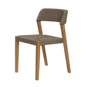 highgate dining chair - teak with synthetic rope weave. suitable for indoors and outdoors