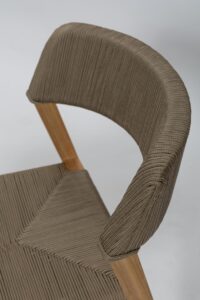 highgate dining chair -back detail. teak with synthetic rope weave. suitable for indoors and outdoors