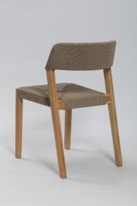 highgate dining chair - teak with synthetic rope weave. suitable for indoors and outdoors