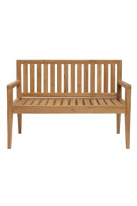 menton 118cm outdoor bench - outdoor garden bench in plantation teak.