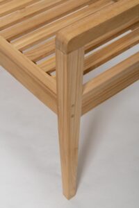 menton 118cm outdoor bench, detail