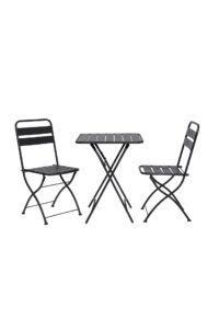 trattoria bistro set - folding table and chairs - anthracite