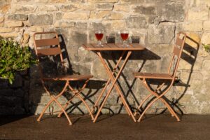 trattoria bistro set - folding table and chairs - terracotta, mood