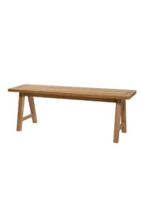 trestle outdoor bench 138cm - outdoor garden bench in plantation teak.