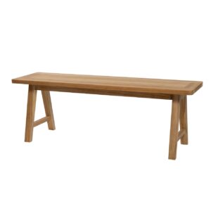 trestle outdoor bench 138cm - outdoor garden bench in plantation teak.