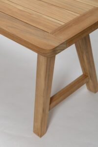 trestle outdoor bench 138cm - outdoor garden bench in plantation teak.