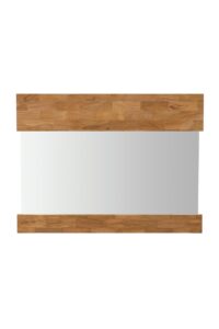 block mirror long - 100 x 75 - landscape - teak framed mirror