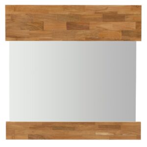 block mirror long - 75 x 75 - landscape - teak framed mirror