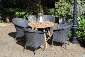 classic dining chair slate with kinsale 90cm dia. table