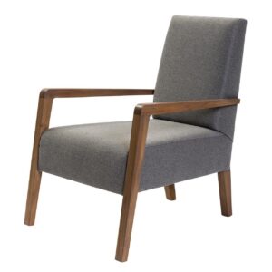 hoxton armchair - grey stained arms/legs - grey fabric