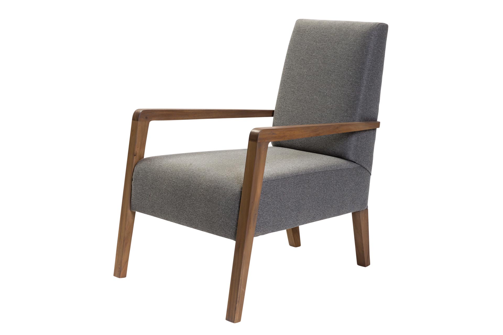 hoxton armchair - grey stained arms/legs - grey fabric