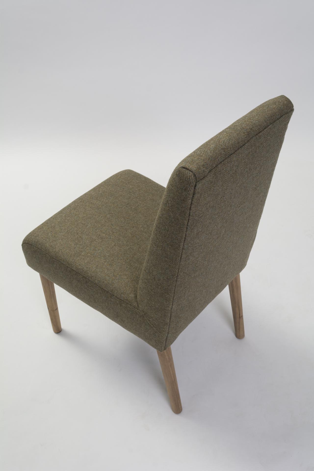 shoreditch dining chair - upholstered dining chair with tapered wooden legs