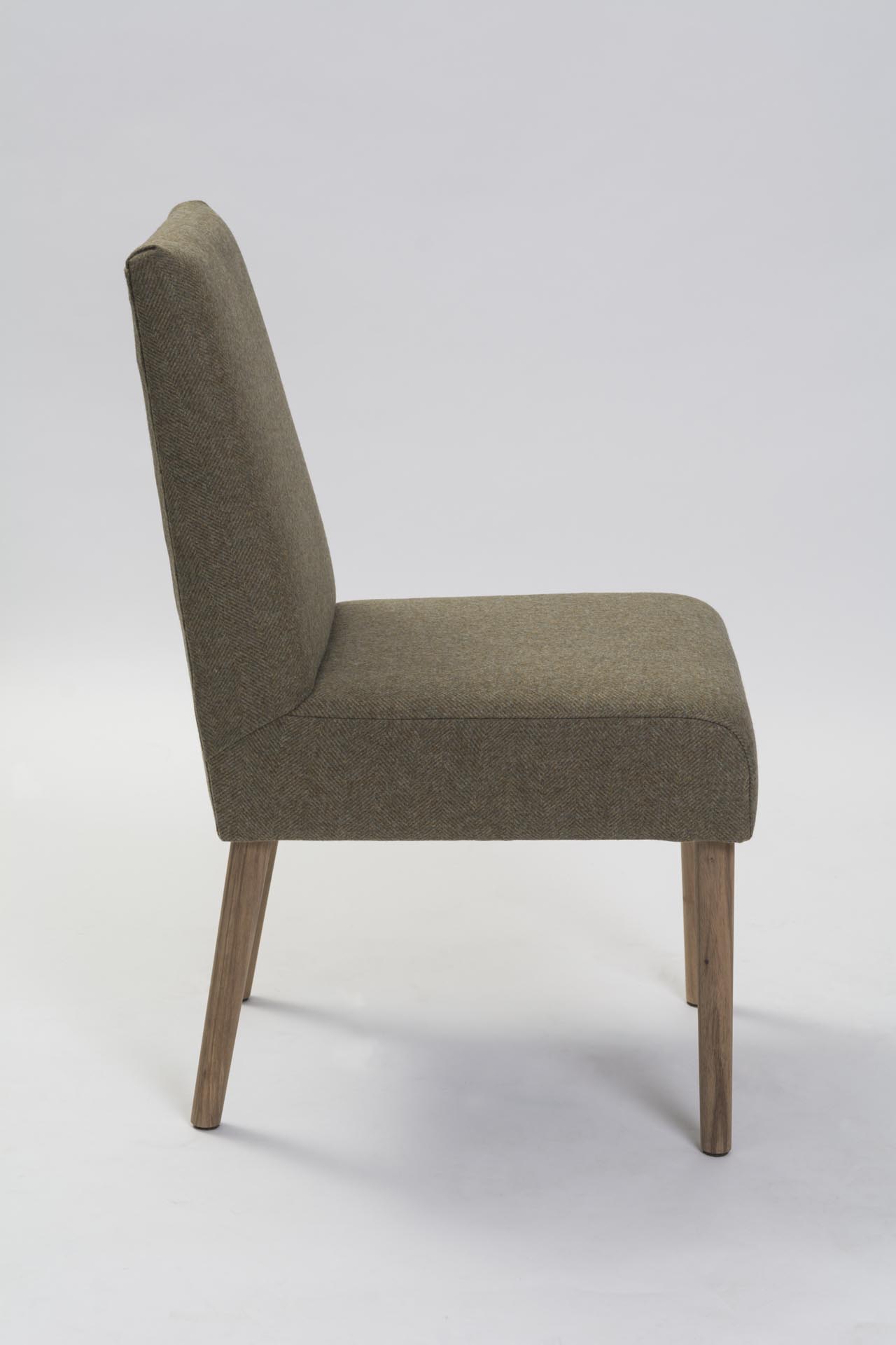 shoreditch dining chair - profile - upholstered dining chair with tapered wooden legs