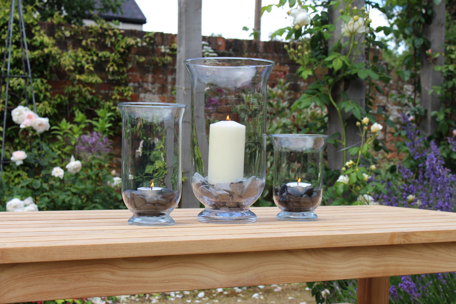 bedouin glass hurricane lamps - mood