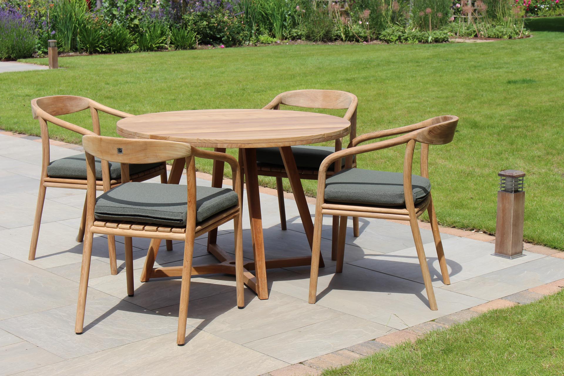 kinsale 110 dining table, dessau outdoor dining chair