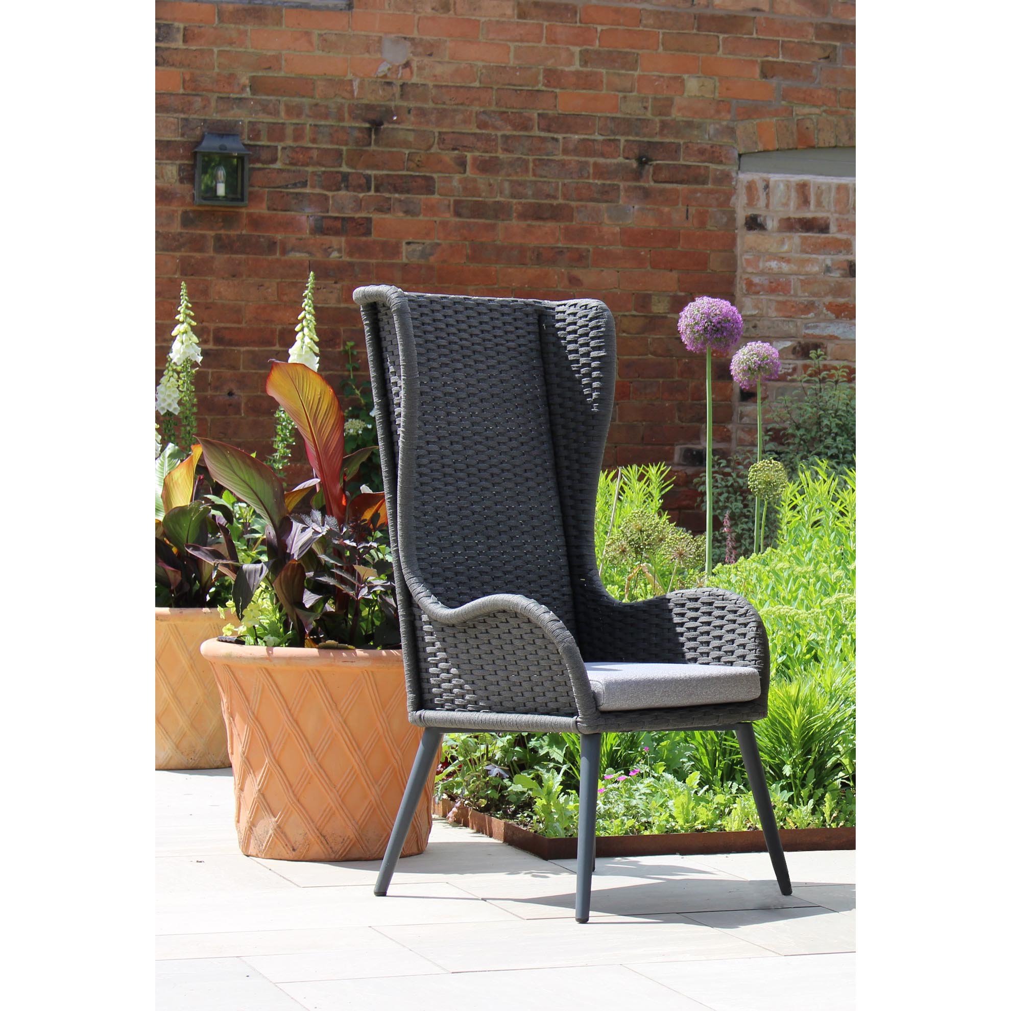 mauritius high back armchair - anthracite