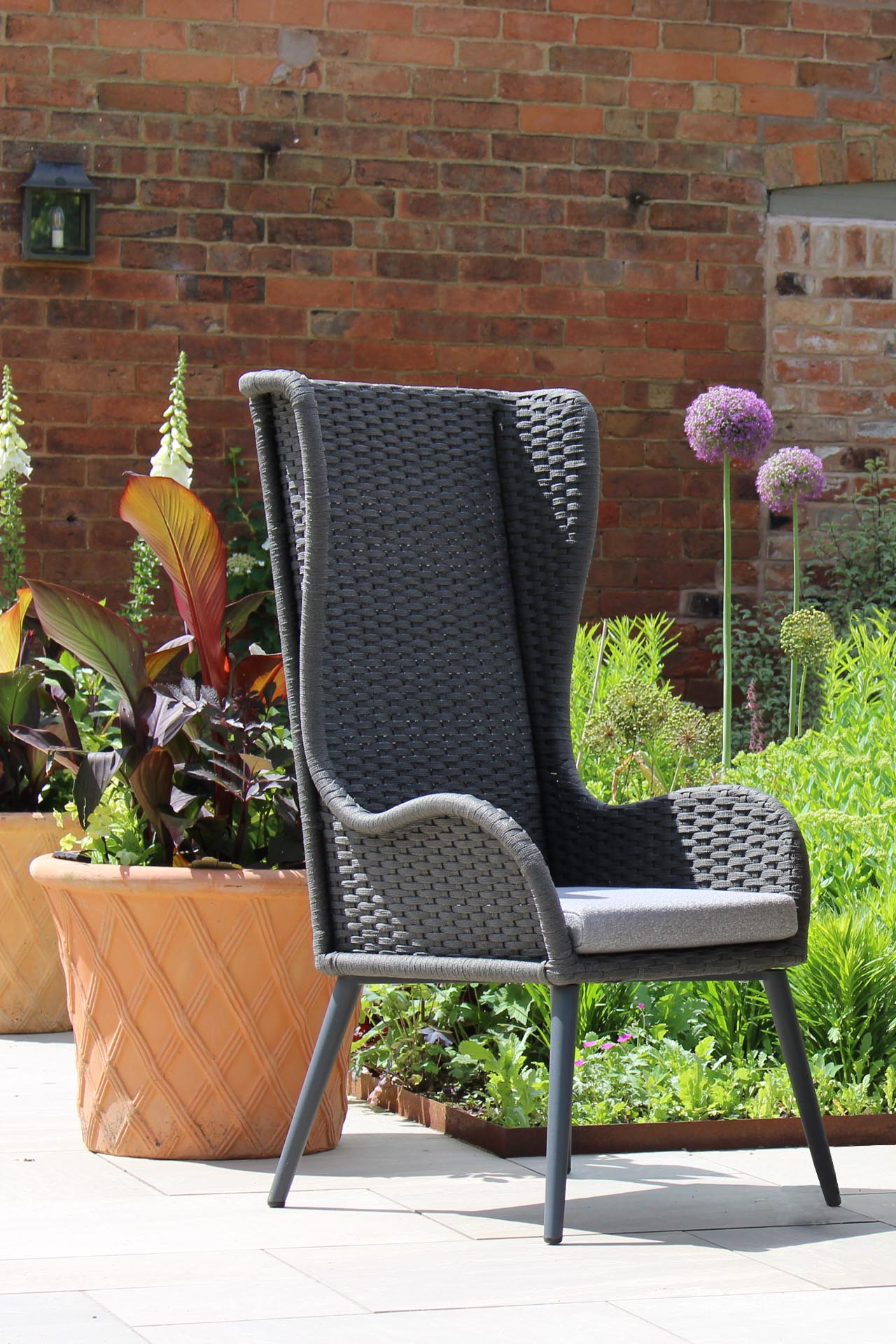 mauritius high back armchair - anthracite