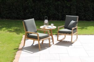 palm springs armchair, rocking chair, kinsale 60cm table, portman led and repas mugs - outdoor mood