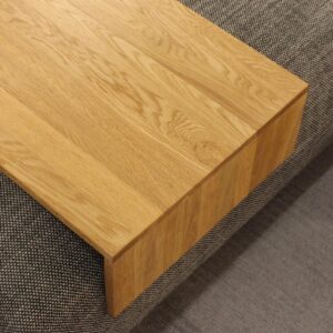 marylebone tray - oiled oak - detail. solid oak tray for marylebone table