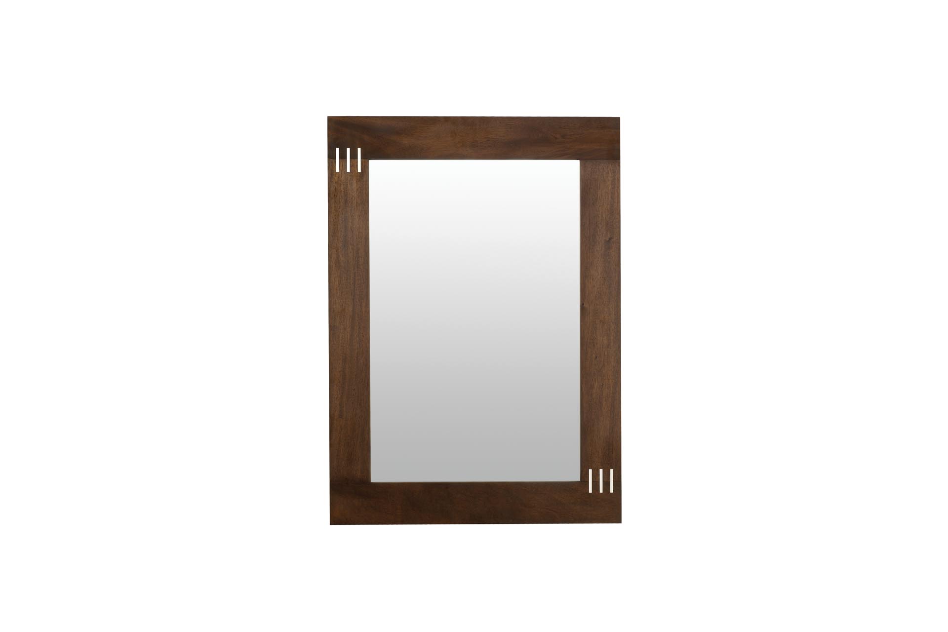 six mirror - medium - earth stained hardwood - 86 x 64cm