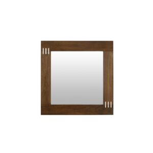 six mirror - medium - earth stained hardwood - 64 x 64cm