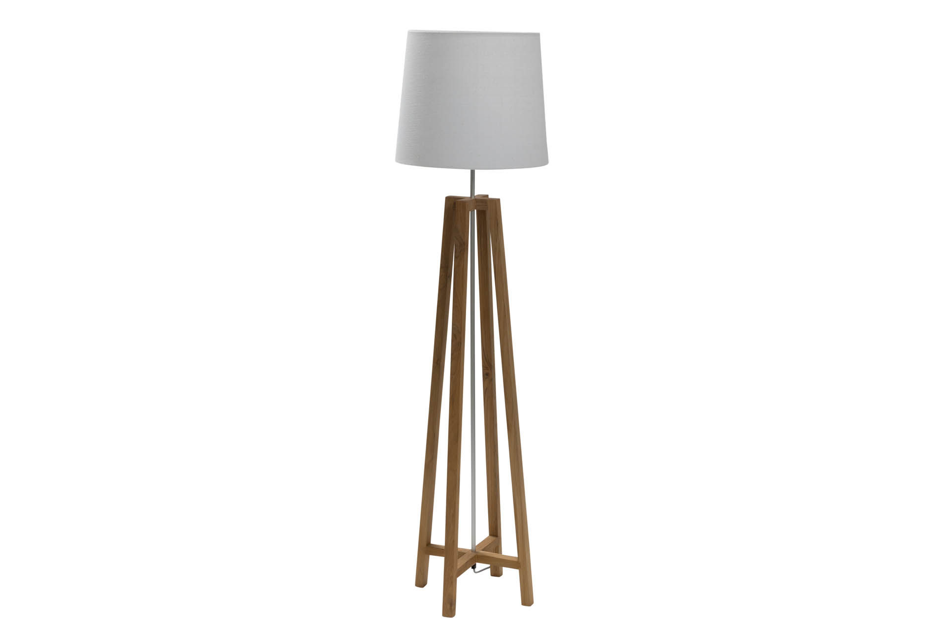 cross floor lamp - scandi style, solid teak floor lamp