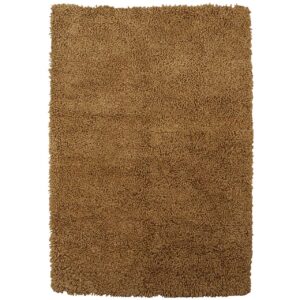 Tube wool rug - caramel, 140 x 200cm - contemporary rug design, large multi textured thick shag pile